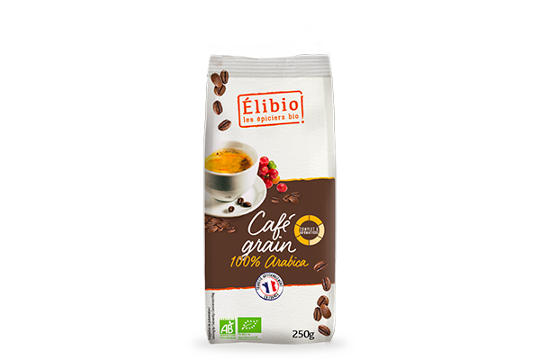 Café Bio 100% Arabica grain 250g - Elibio les épiciers bio