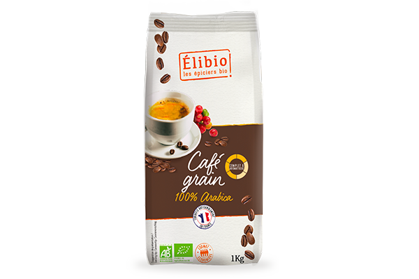 Café Bio 100% Arabica grain 1kg - Elibio les épiciers bio
