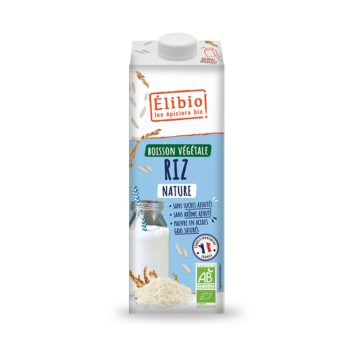 Boisson végétale de riz nature bio 1 l Fabrication France - Elibio