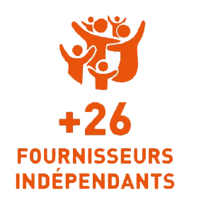 + 26 fournisseurs indépedants