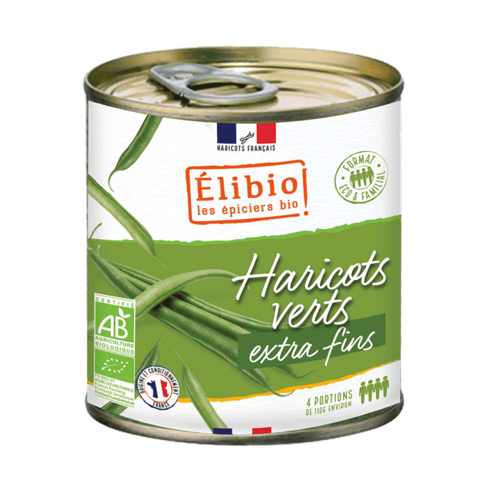 Haricots verts bio 800 g Origine France