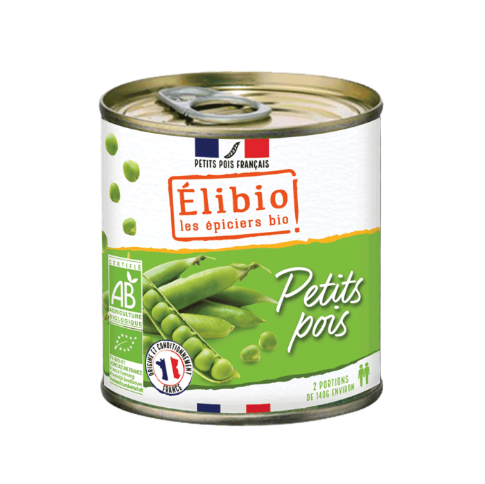 Petits pois bio 400 g Origine France