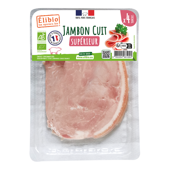 Jambon supérieur bio 160 g Origine France