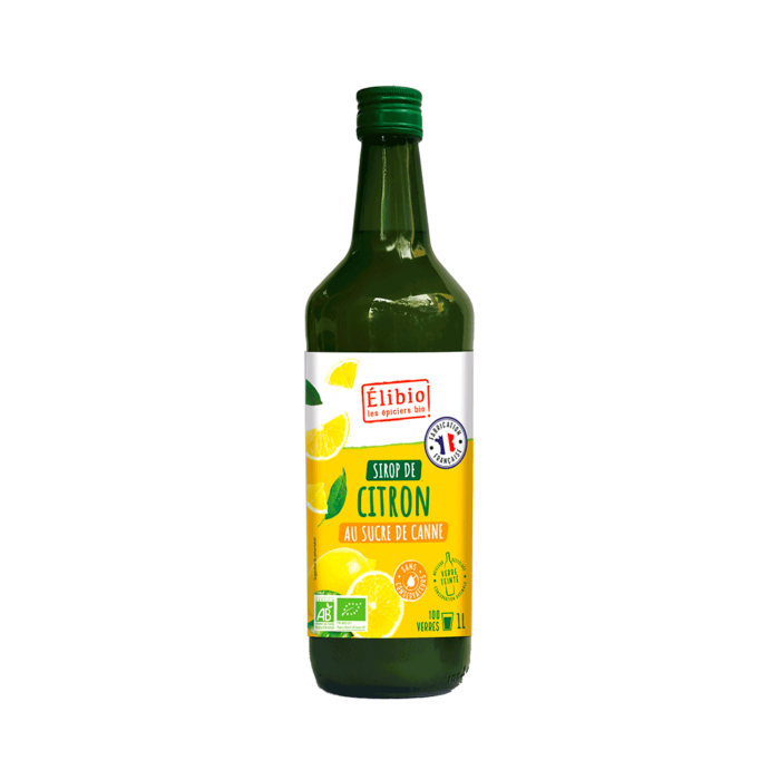 Sirop de citron bio 1 L Fabrication France