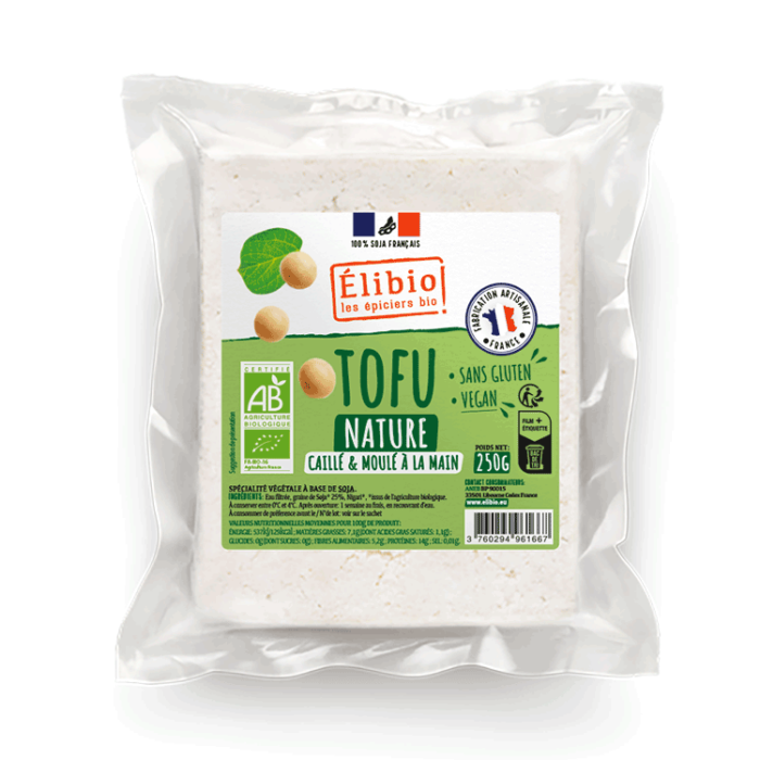 Tofu nature soja français 250gr